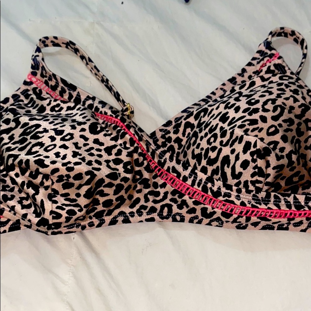 NWT- Leopard Bikini Top